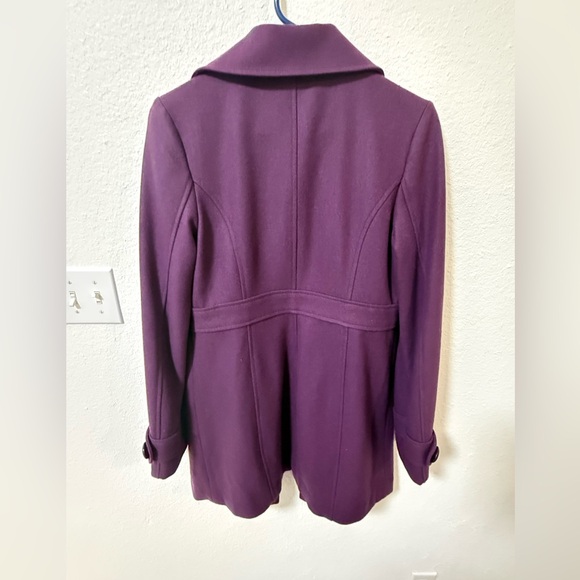 Tulle Women's Purple Pea Coat - Picture 3 of 6